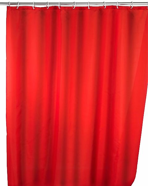 WENKO Duschvorhang "Uni Red", Höhe 200 cm, waschbar günstig online kaufen