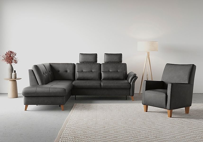 sit&more Ecksofa "Göteborg", inkl. Sitztiefenverstellung, wahlweise mit Bet günstig online kaufen
