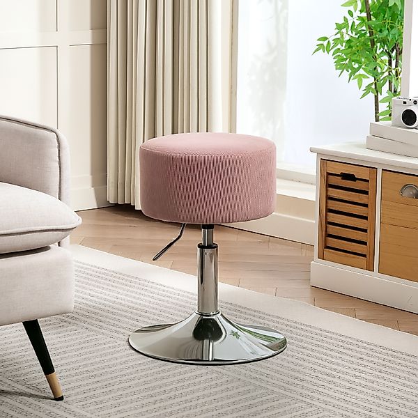 HOMCOM Barhocker, Gepolstert Barstuhl mit Metallgestell, Cordoptik, Höhenve günstig online kaufen