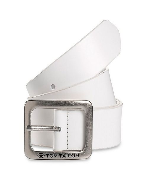TOM TAILOR Ledergürtel Belts TTEVE Ledergürtel mit abgerundeter Dornschließ günstig online kaufen