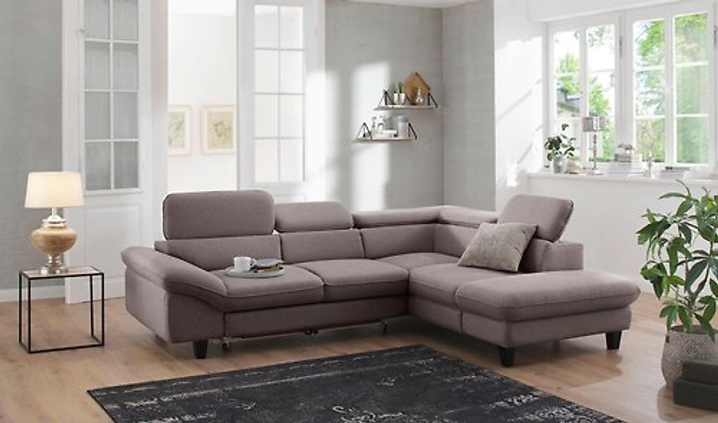 Home affaire Ecksofa »Pilot L-Form«, mit Kopfteilverstellung, wahlweise mit günstig online kaufen