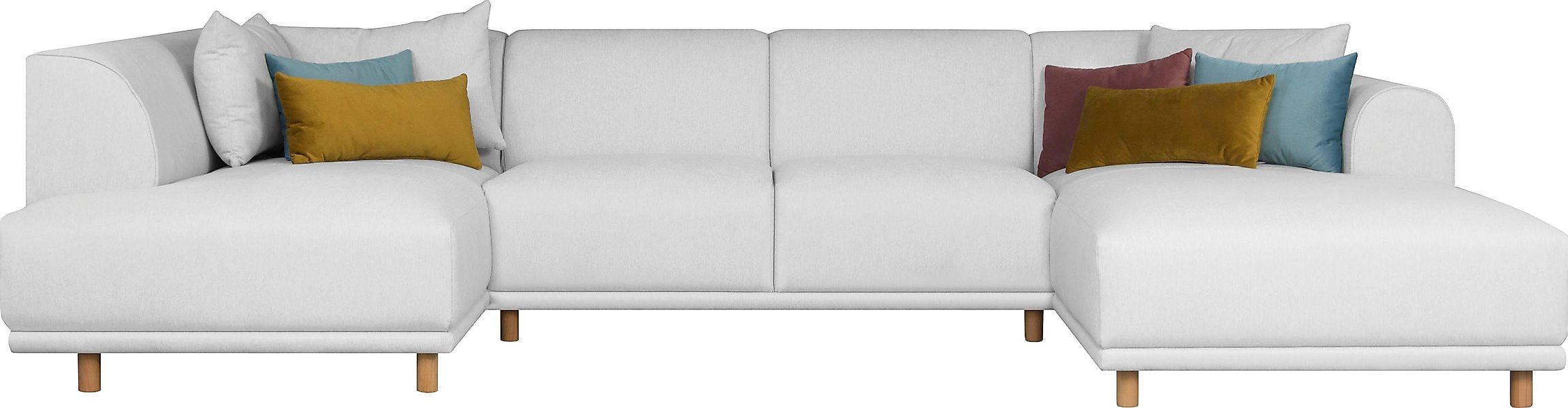 andas Wohnlandschaft Maroon U-Form, in skandinavischem günstig online kaufen