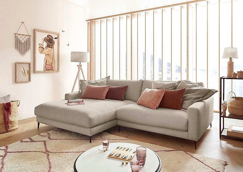INOSIGN Ecksofa "Downtown, B/T/H: 272/190/84 cm L-Form" weicher Sitzkomfort günstig online kaufen