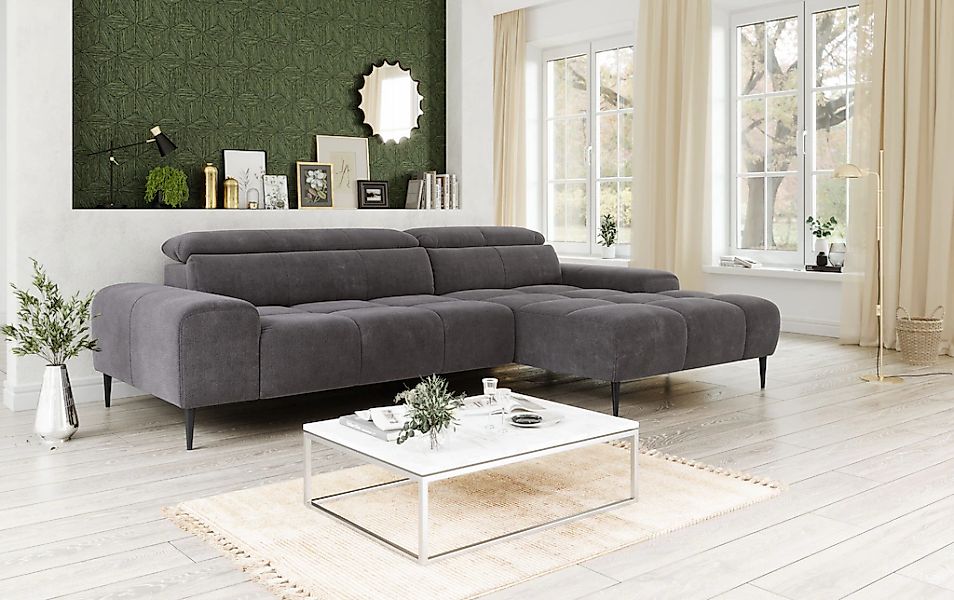 COTTA Ecksofa "Theo L-Form, B: 290 cm" mit Kopfteilverstellung, optional Si günstig online kaufen