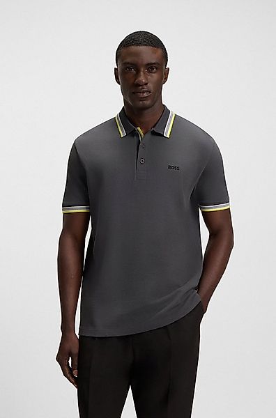 BOSS GREEN Poloshirt Paddy atmungsaktive Piqué-Webstruktur, Flachstrickkrag günstig online kaufen