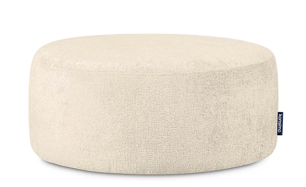 KONSIMO Hocker  Raggi ¦ creme ¦ Maße (cm): B: 80 H: 36  Ø: 80 Polstermöbel günstig online kaufen