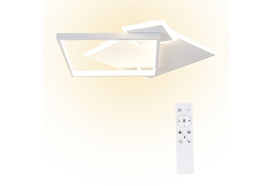 ZMH LED Deckenleuchte Modern Design Wohnzimmerlampe mit Fernbedienung Metal günstig online kaufen