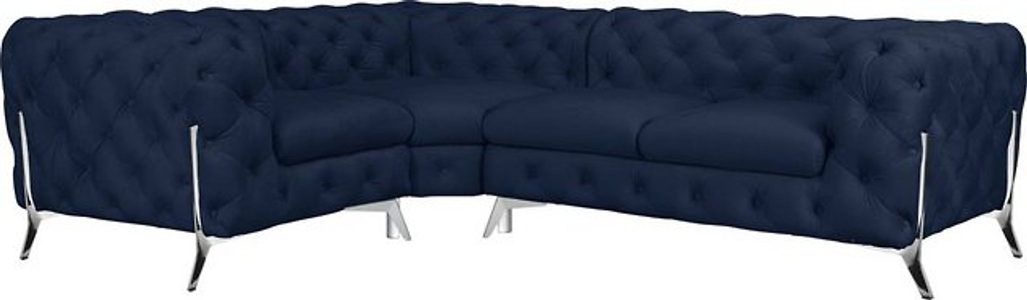 Leonique Chesterfield-Sofa Amaury L-Form, moderne Chersterfield-Optik, Brei günstig online kaufen