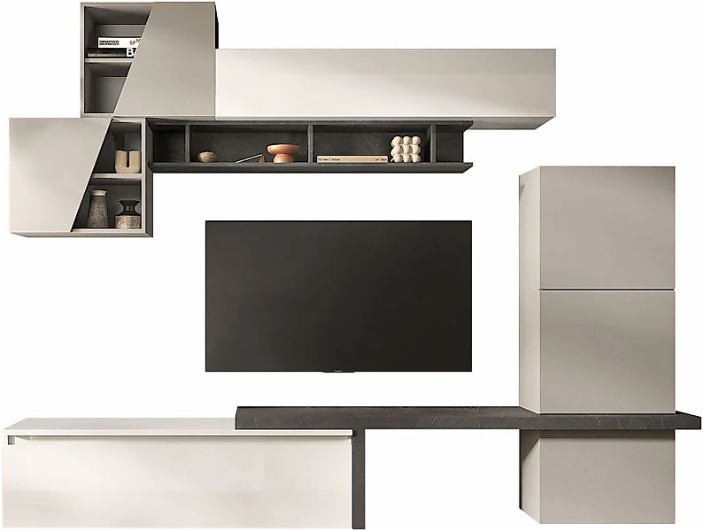 Home affaire Wohnwand "Infinity, 9tlg. Breite 280 cm, moderne Mediawand" 9 günstig online kaufen