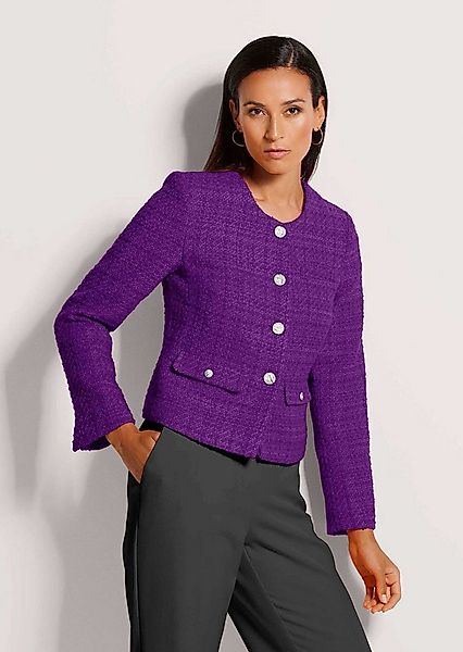 MADELEINE Kurzblazer Eleganter Tweed-Kurzblazer mit Metallknöpfen Businessj günstig online kaufen