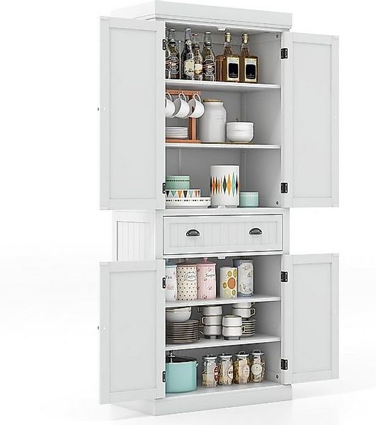 KOMFOTTEU Buffet Küchenschrank mit 4 Türen,76 günstig online kaufen