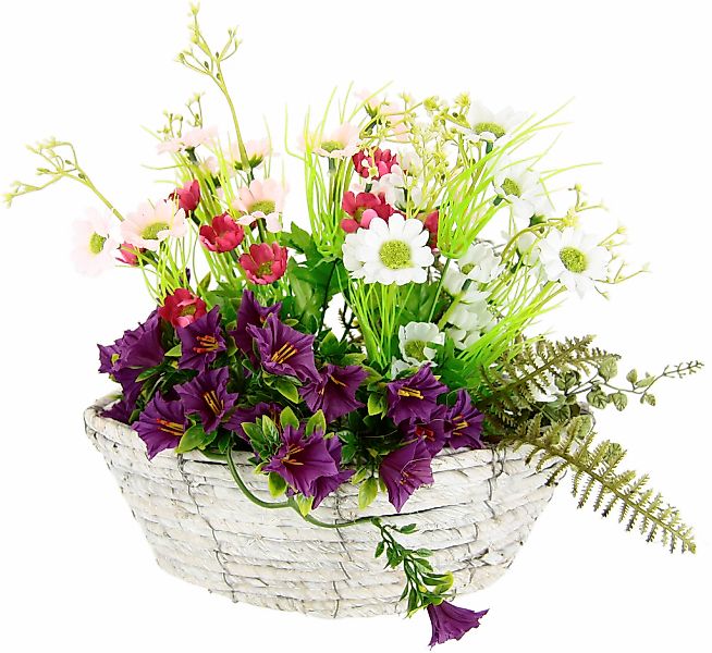 Kunstblume Gesteck Margeriten und Petunien, I.GE.A., günstig online kaufen