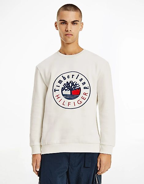 Tommy Hilfiger x Timberland – Sonderkollektion – Sweatshirt in Cremeweiß mi günstig online kaufen