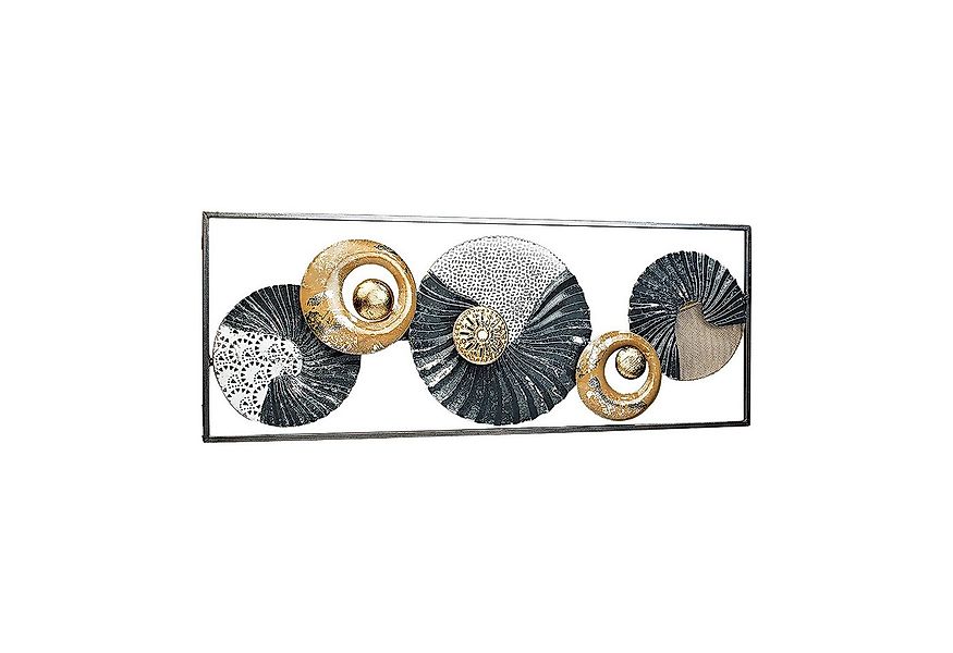 Kobolo Wandbild Metallbild Bild -SEASHELL- Hoch- Querformat - grau weiß gol günstig online kaufen