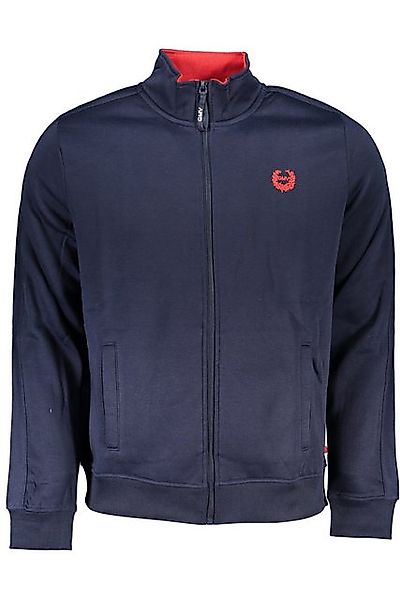 GIAN MARCO VENTURI Sweatshirt Herren-Sweatshirt Blau Langarm mit Reißversch günstig online kaufen