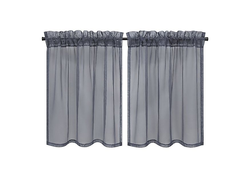 Joyswahl Scheibengardine (2 St), Stangendurchzug, transparent, Voile Kurzst günstig online kaufen