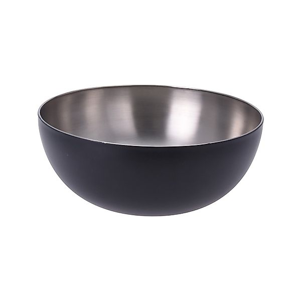 Neuetischkultur Dekoschale Schale Edelstahl Schwarz-Silber (1 günstig online kaufen