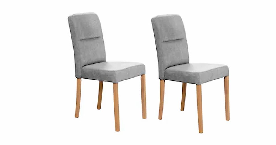 Home affaire 4-Fußstuhl »Laros«, (Set), Microfaser, Massivholzgestell günstig online kaufen