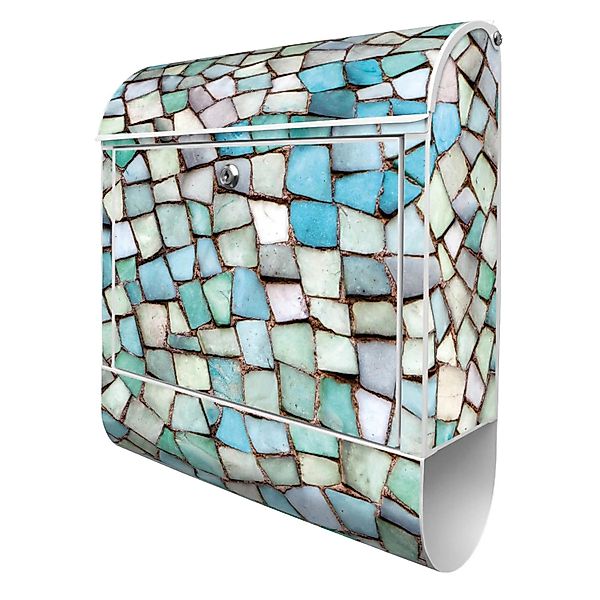 Banjado Design Briefkasten Weiß Pulverbeschichtet 39x47x14cm 2 Schlüssel Mi günstig online kaufen