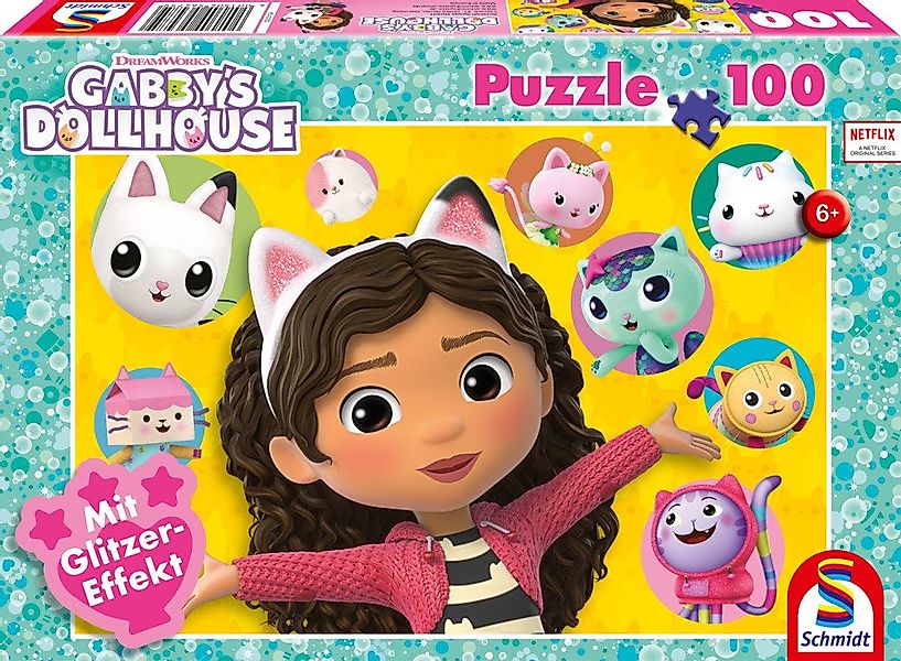 Schmidt Spiele Puzzle Puzzle GABBY'S DOLLHOUSE Gabby und ihre Freunde 100 T günstig online kaufen