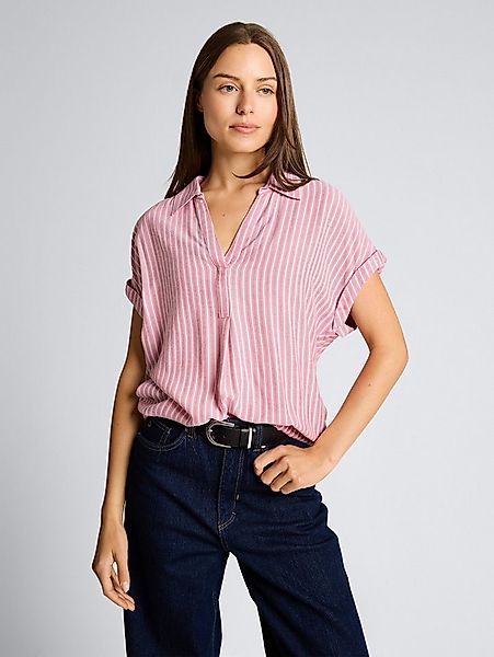 TOM TAILOR Kurzarmbluse Blusen & Shirts Loose Fit Bluse mit Streifenmuster günstig online kaufen