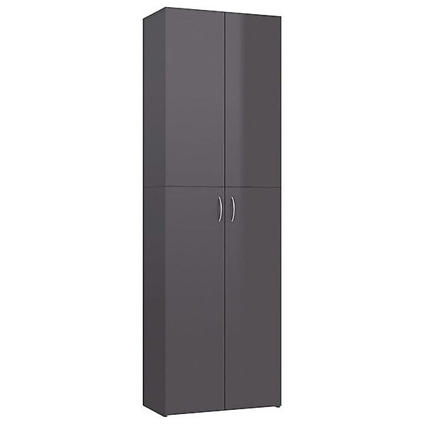 vidaXL Aktenschrank Büroschrank Hochglanz-Grau 60x32x190 cm Holzwerkstoff ( günstig online kaufen