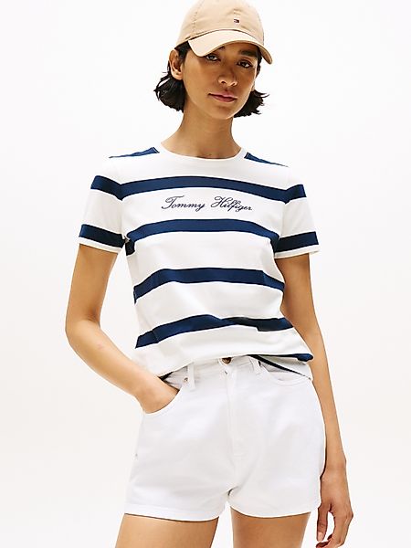 Tommy Hilfiger Kurzarmshirt SCRIPT REG C-NK günstig online kaufen