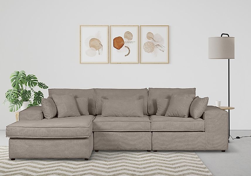 RAUM.ID Ecksofa "Florid L-Form", 3 Teile, bestehend aus Modulen, viele Bezu günstig online kaufen
