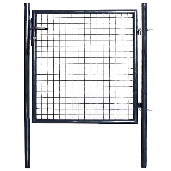 vidaXL Gitter-Gartentor Verzinkter Stahl 100 x 100 cm Grau 143369 günstig online kaufen