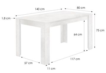 byLIVING Esstisch Nepal, Breite 80/ 90/ günstig online kaufen