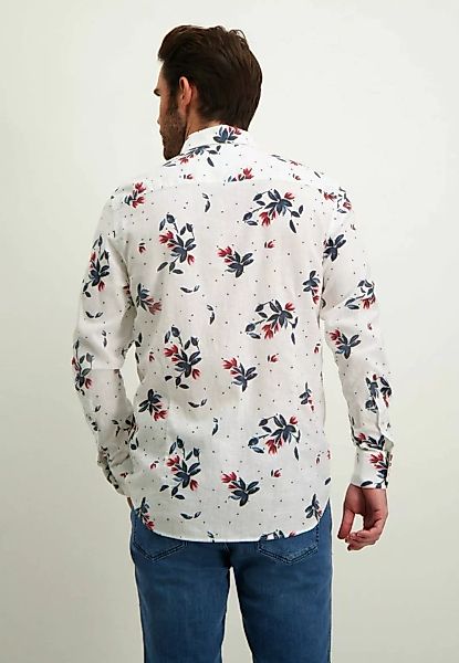 State Of Art Leinen Hemd Druck Weiß - Größe 3XL günstig online kaufen