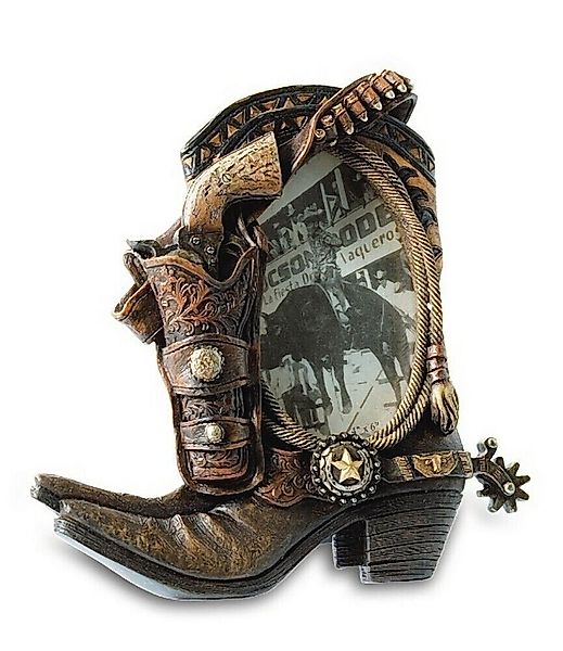 Westernlifestyle Bilderrahmen Cowboyboot Fotorahmen Bilderrahmen Cowboystie günstig online kaufen