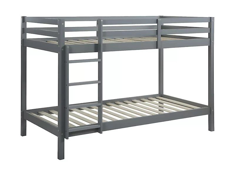 Etagenbett - 2x 90 x 190 cm - Kiefer massiv - Grau - ANICET II günstig online kaufen