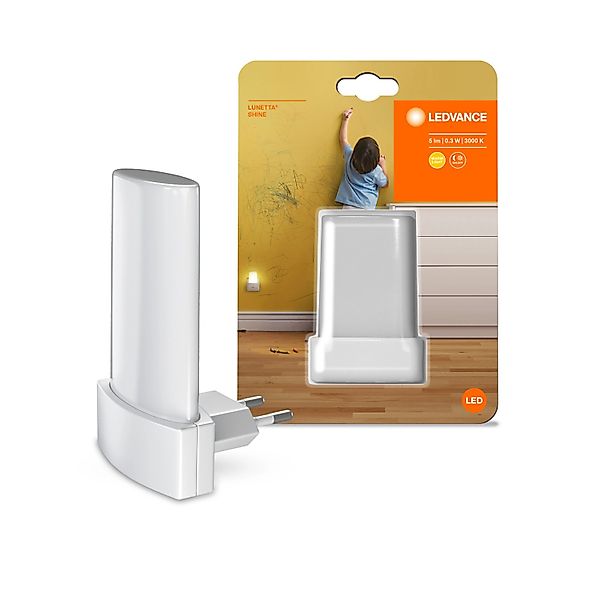 Ledvance LED-Steckdosenlicht Lunetta Shine 9 cm x 6 cm x 6 cm Weiß günstig online kaufen