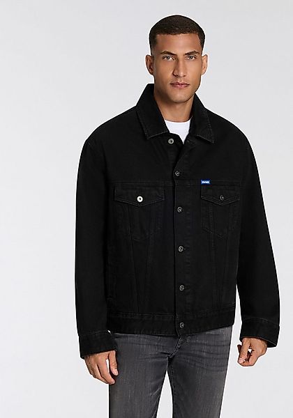 HUGO Blue Jeansjacke Kirkby mit Logo-Details, regular-fit günstig online kaufen