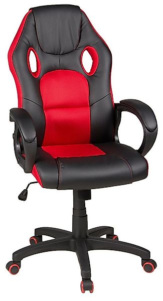 Duo Collection Bürostuhl Chefsessel Riley, schwarz/rot, Racing-Look, Kunstl günstig online kaufen