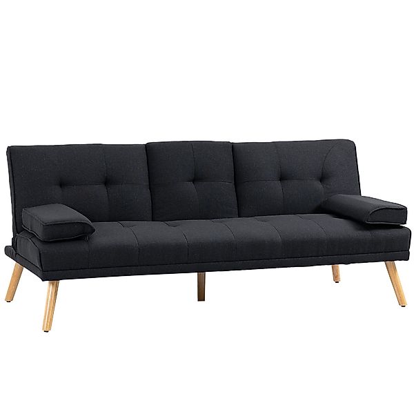 HOMCOM Schlafsofa mit Klappbarem Tisch, Becherhalter, günstig online kaufen