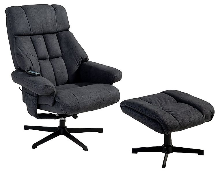 Femo Trade Relaxsessel mit Hocker VABENE, Grau, Mikrofaserbezug, Metallgest günstig online kaufen