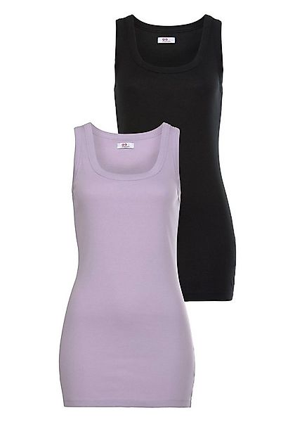 Flashlights Tanktop (2er-Pack) sehr figurbetonte Passform, aus Baumwolle, m günstig online kaufen