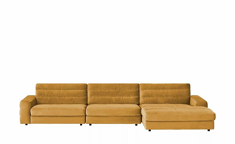 Ecksofa Samt  Scarlatti ¦ gelb ¦ Maße (cm): B: 416 H: 83 T: 205.0 Polstermö günstig online kaufen