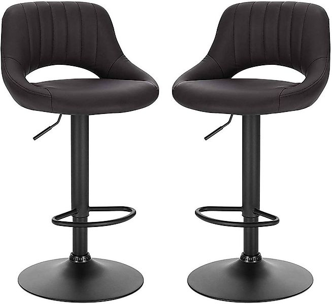 Woltu Barhocker (2 St), 360° drehbar höhenverstellbar aus Kunstleder&Metall günstig online kaufen