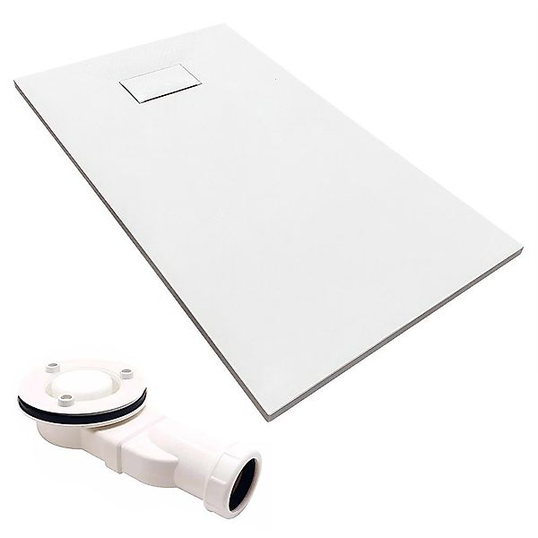 KOLMAN Duschwanne Rechteck VIDAR 100x80x3,2 Steinoptik, günstig online kaufen