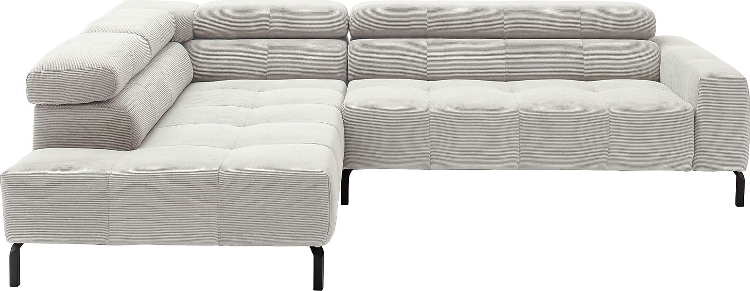 Places of Style Ecksofa »Cleveland, L-Form, incl. Kopfteilverstellung, Brei günstig online kaufen