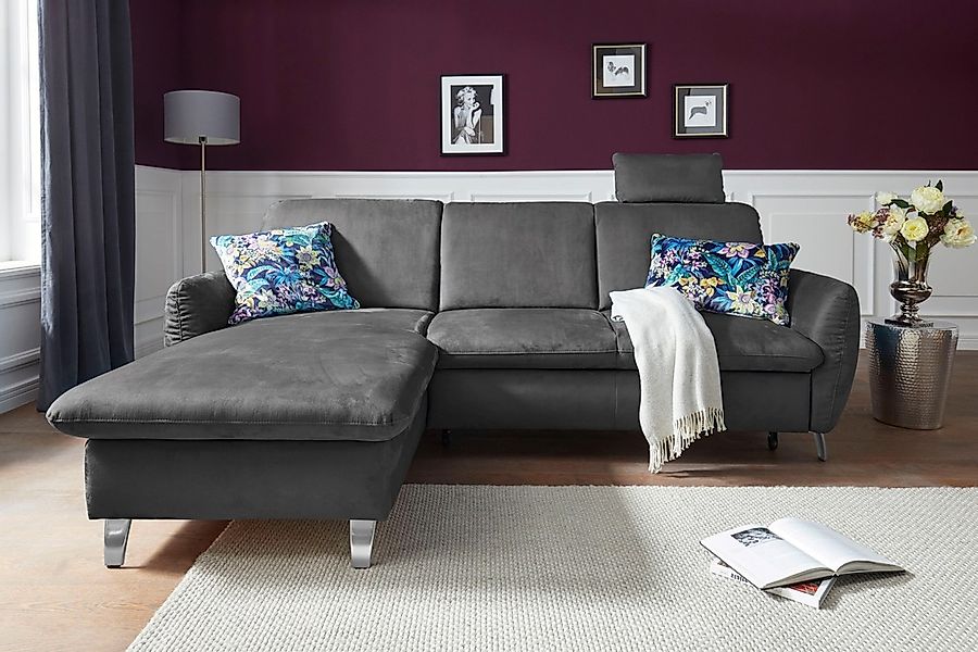 sit&more Ecksofa »Daytona L-Form« mit Federkern, einer Kopfstütze und wahlw günstig online kaufen