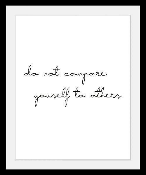 queence Bild "Selbstliebe", Schwarz-Weiß-Schriftzug-Motivationsbilder, HD P günstig online kaufen