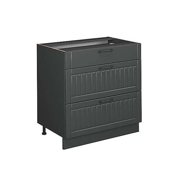 Vicco Unterschrank Fame-Line, Dunkelgrau/Anthrazit, 80 cm günstig online kaufen