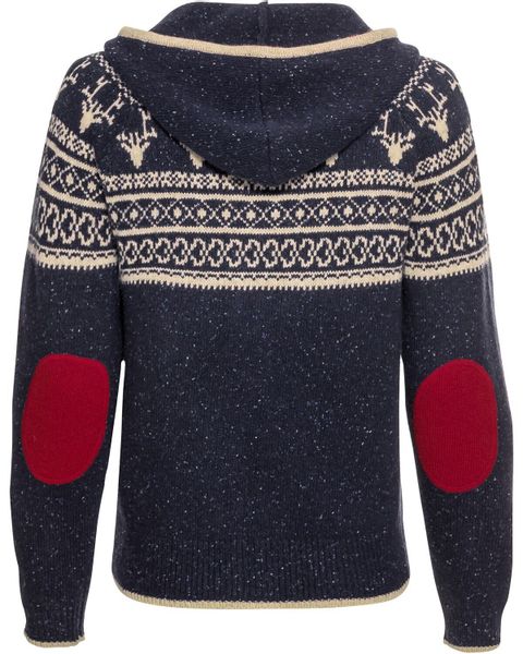 Reitmayer Strickjacke Jacquard-Zipp-Strickjacke günstig online kaufen