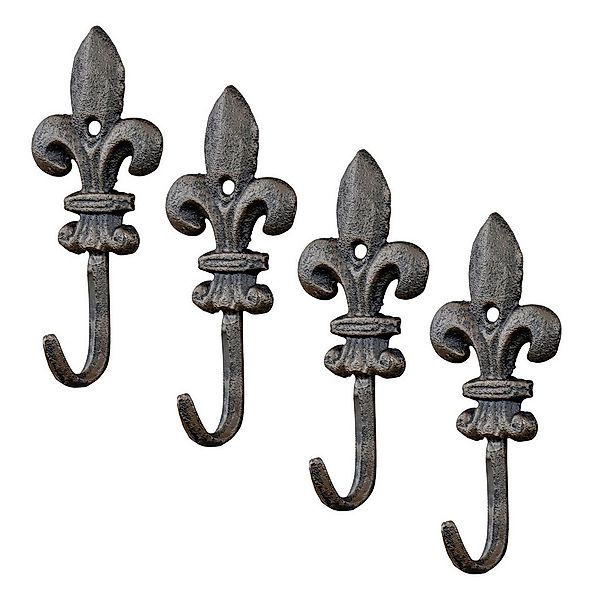 Levandeo® Garderobenhaken, 4er Set Set Haken Wandgarderobe Garderobe Gussei günstig online kaufen