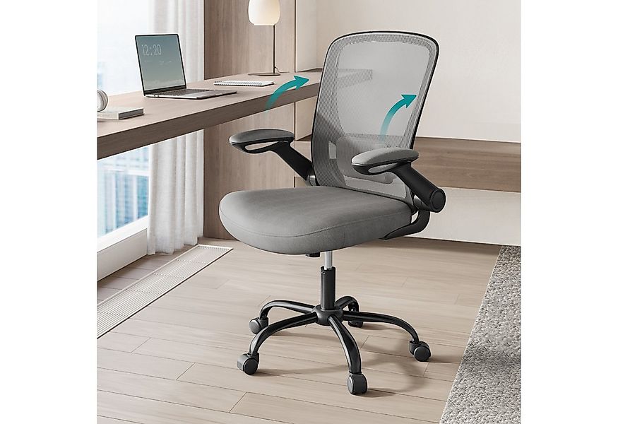 SONGMICS Bürostuhl, ergonomisch, Drehstuhl mit Mesh, Wippfunktion, klappbar günstig online kaufen