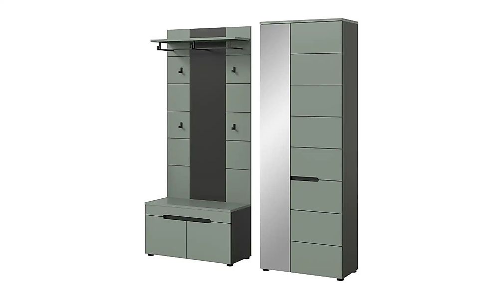 Garderobenkombination   ¦ grau ¦ Maße (cm): B: 160 H: 190 Garderoben & Klei günstig online kaufen